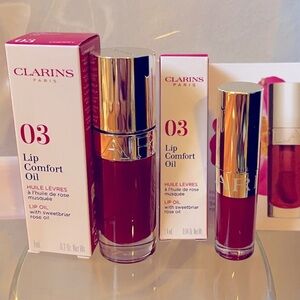 Clarins Lip Comfort Oil full and travel size - Cherry